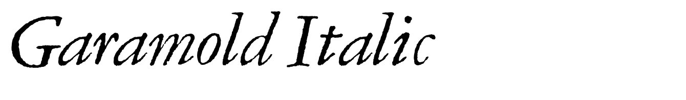 Garamold Italic
